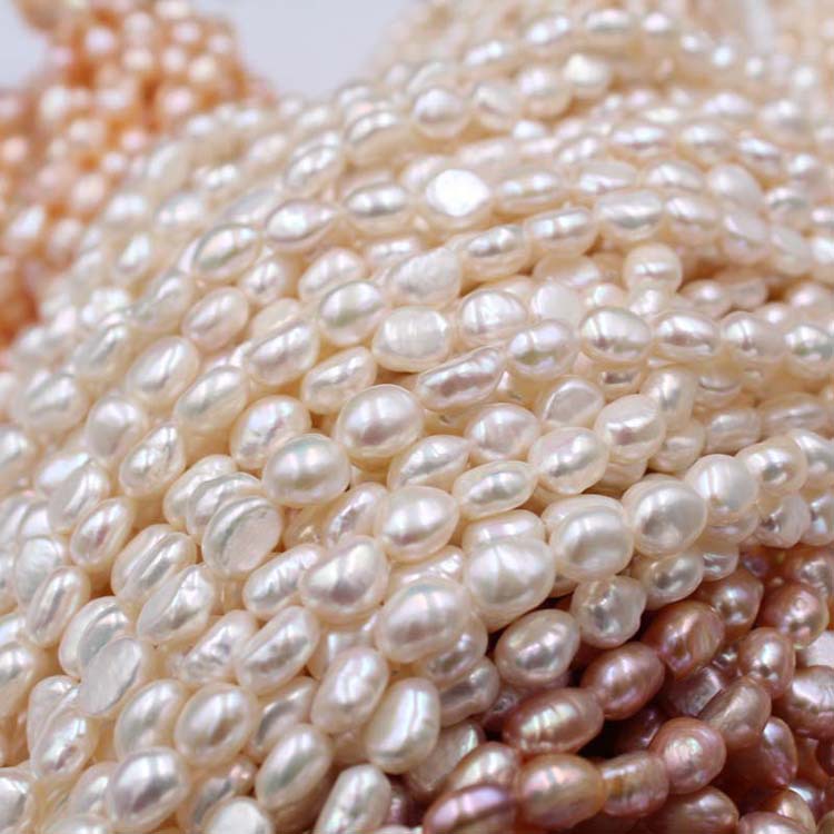 天然淡水珍珠巴洛克强光小石头造型随形直孔珍珠手工diy材料配件详情6