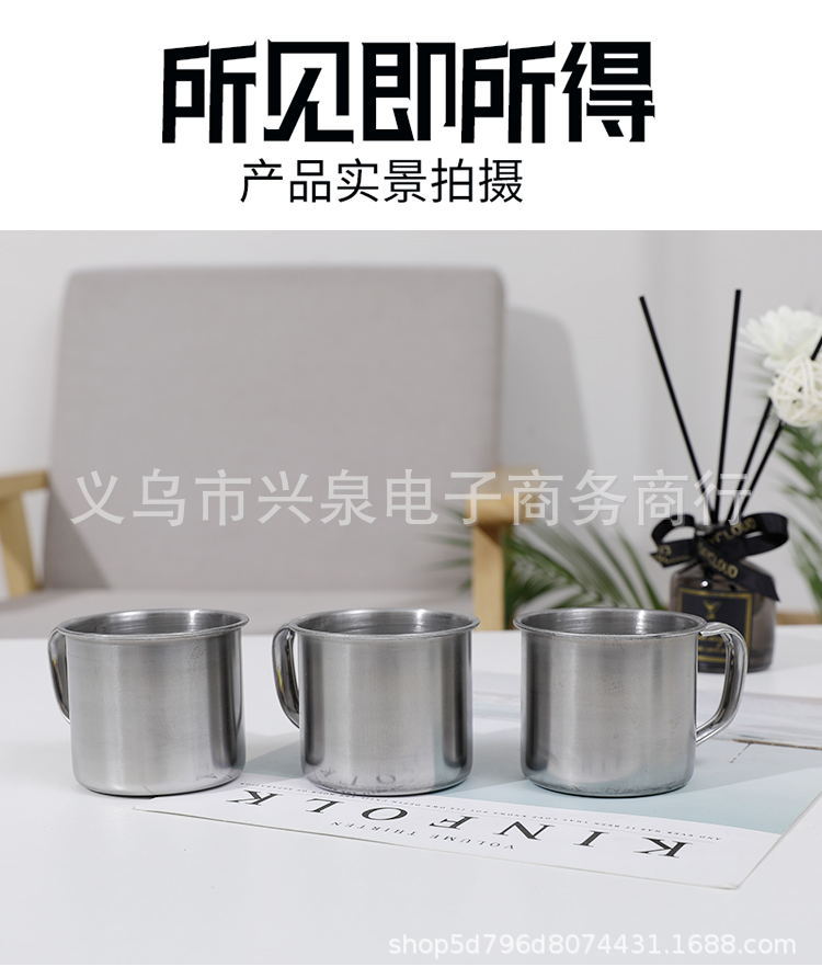 【 Zone 3-5 】 Unpolished steel cups 1000 per box, metal-mouthed cups, small cups, steel cups 7 cm, water cups, tea cups, wine cups, steel-mouthed cups 1 yuan per piece, supply pic 8
