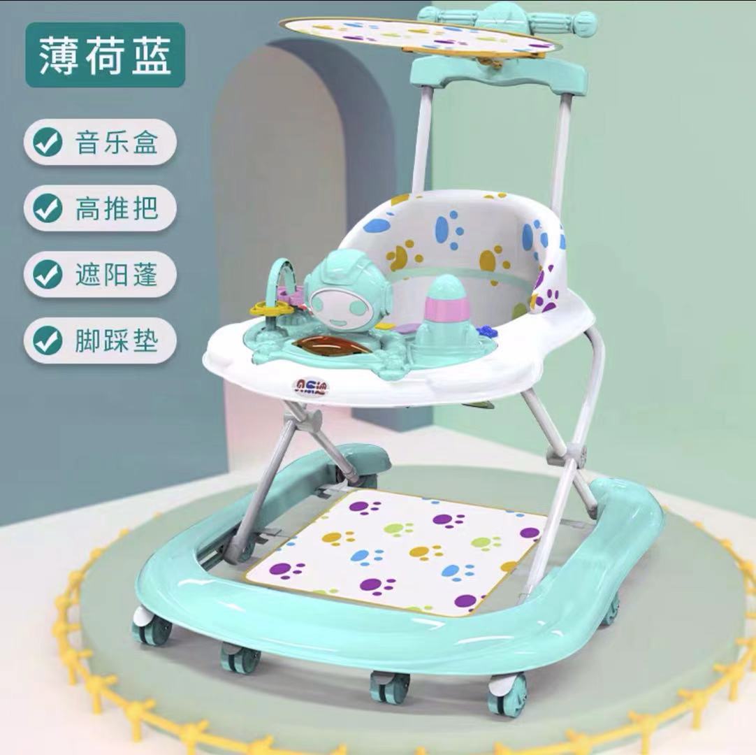 婴儿学步车多功能早教可调节高度防滑带音乐玩具可折叠安全助步车详情17