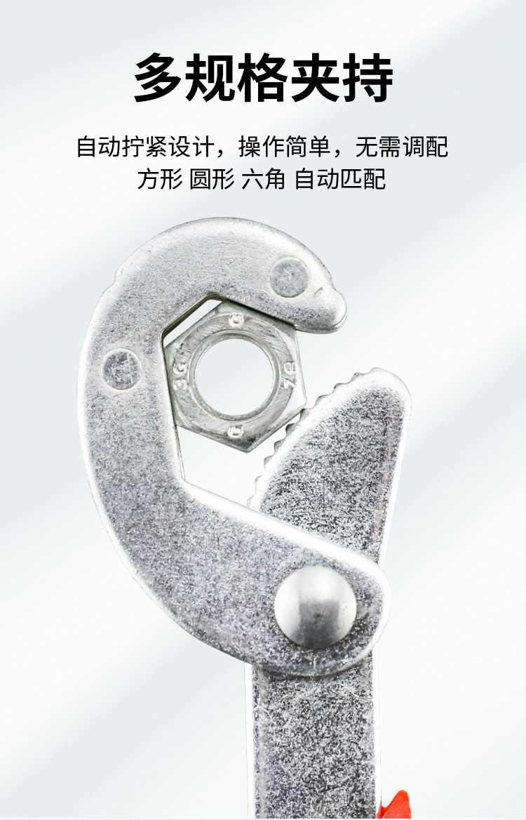 Multi-functional wrench, pipe wrench, adjustable wrench, quick adjustable wrench, bathroom adjustable wrench, running around hardware tools pic 5