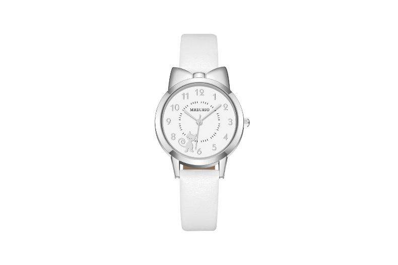 抖音爆款儿童手表女孩石英表女童皮带可爱蝴蝶结数字小猫学生手表详情18