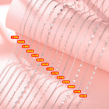 s925纯银锁骨链闪欧项链时尚百搭裸银链O字链韩版银饰品配件链子详情3