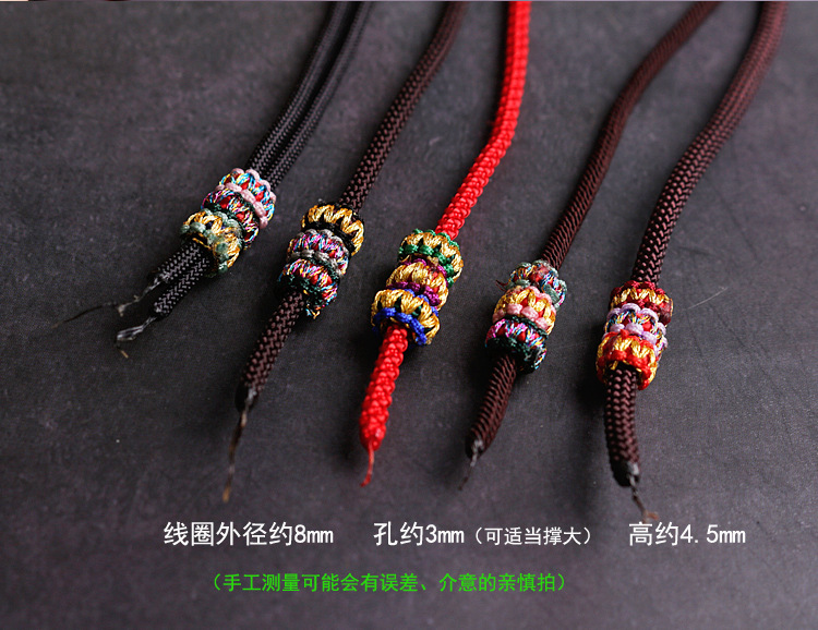 Flat knot coil pineapple knot necklace ring, hand-woven diy bracelet rope accessories, gold and silver coil balls wholesale pic 6