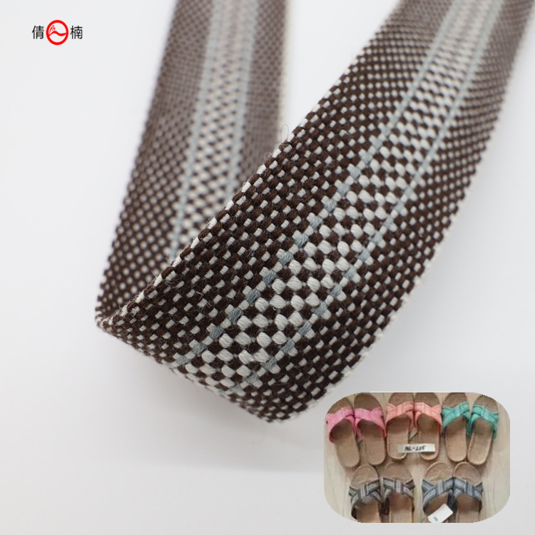 Factory direct supply of 33mm 25mm mixed linen gold and silver thread polyester-cotton woven straps for DIY handicrafts of bags, shoes, hats, belts and decorations pic 7