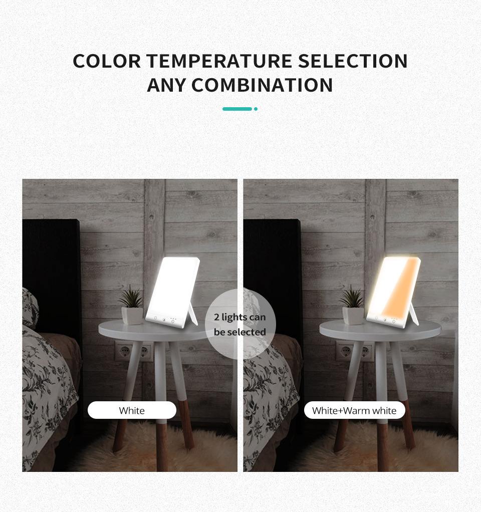 The white rectangular light therapy light strip control button USB power cord supports Tuya Alexa Google Assistant Smart Life mode pic 7