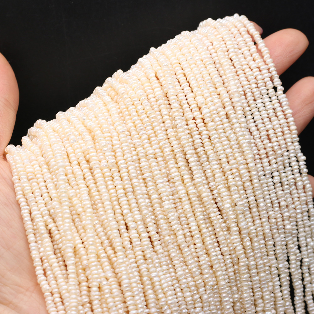 Exquisite natural freshwater pearl flat beads DIY jewelry accessories, handcrafted jewelry necklaces, semi-finished product production and wholesale pic 9