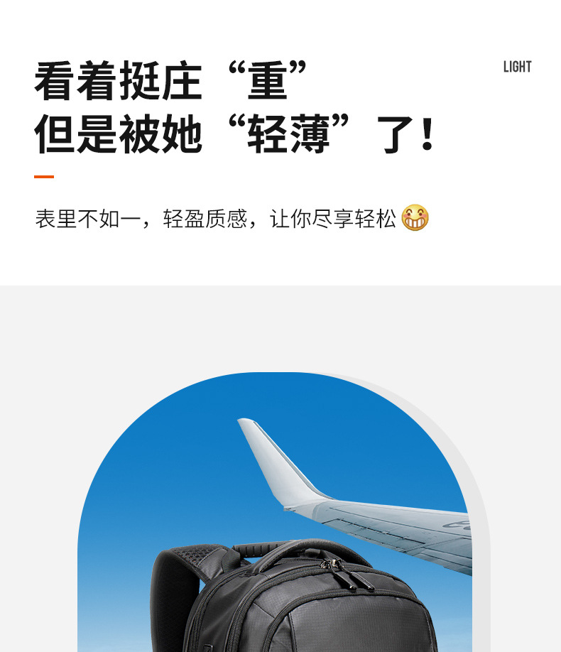 跨境大容量多功能双肩包户外旅行背包商务防盗防水电脑包运动男包详情8