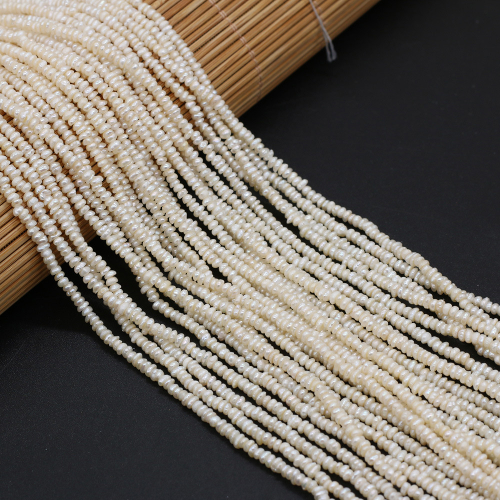 Exquisite natural freshwater pearl flat beads DIY jewelry accessories, handcrafted jewelry necklaces, semi-finished product production and wholesale pic 5