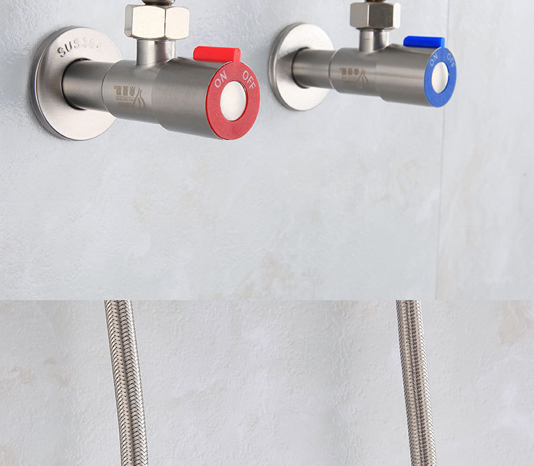 Ximans extended Angle valve water heater water valve toilet switch copper core thickened 304 stainless steel Angle valve pic 4