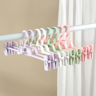 Dipped plastic anti-slip clothes hanger for children and babies, baby home clothes hanger, candy-colored traceless clothes hanger, rainbow clothes hanger pic 4