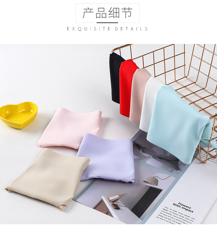 Best-selling seamless one-piece ice silk underpants for women, breathable and sexy mid-waist solid color triangle pants for girls, large-sized manufacturer pic 13