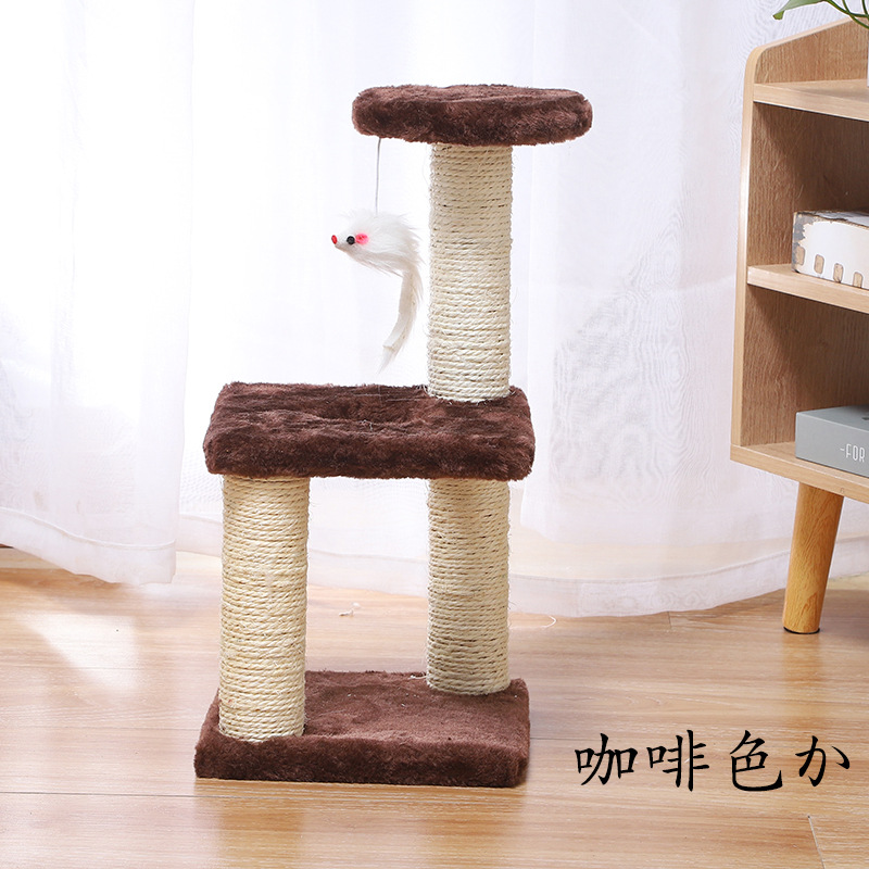 Wholesale of three-layer three-column cat climbing frames, sisal cat scratch boards, cat toys, stress-relieving cat scratch columns, and cat climbing frames for cross-border trade pic 10