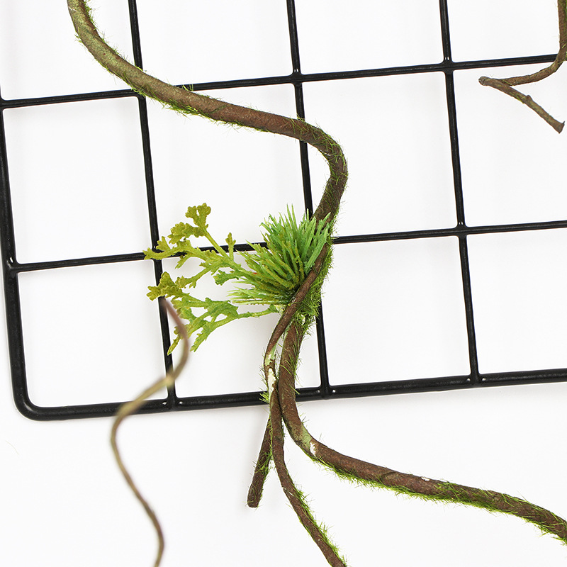 植物工艺品绿色藤蔓植物金属网格架多肉仿真花花篮装饰柳编凤眼菩提挂件详情3