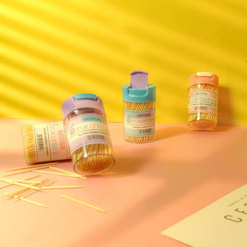 创意牙签筒居家客厅餐桌家用翻盖便携牙签盒牙签罐茶几牙签收纳盒详情16