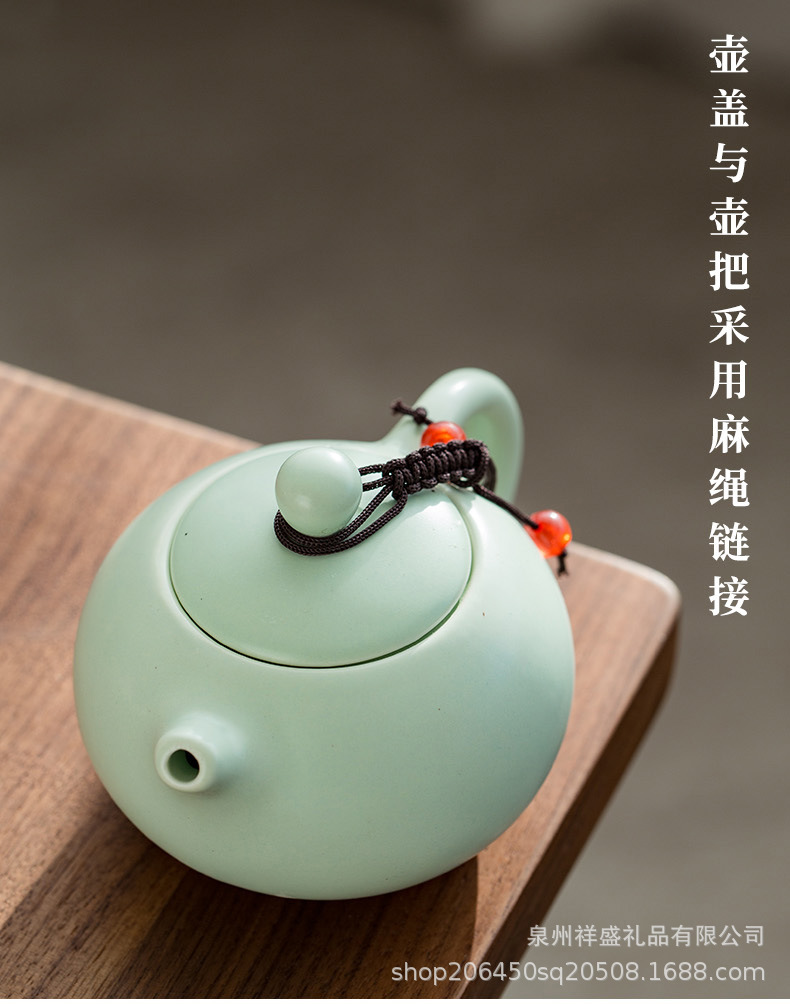 Ding Kiln Kung Fu Travel tea set, ceramic complete set, outdoor portable tea set wholesale gift, one pot, two cups, four cups pic 7