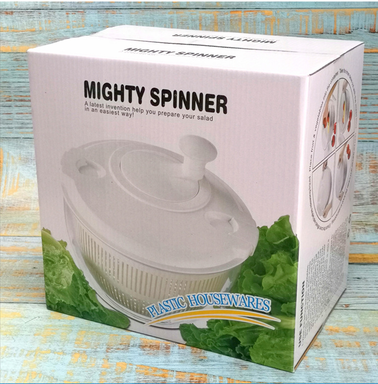 蔬菜沙拉脱水器 厨房家用水果沙拉塑料旋转脱水器食物甩干沥水器详情11