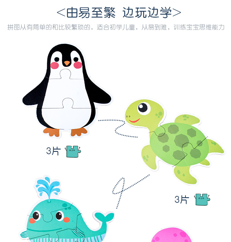 婴儿早教拼图1-2-3岁认知配对益智拼板玩具朵趣铁盒大块拼图游戏详情5