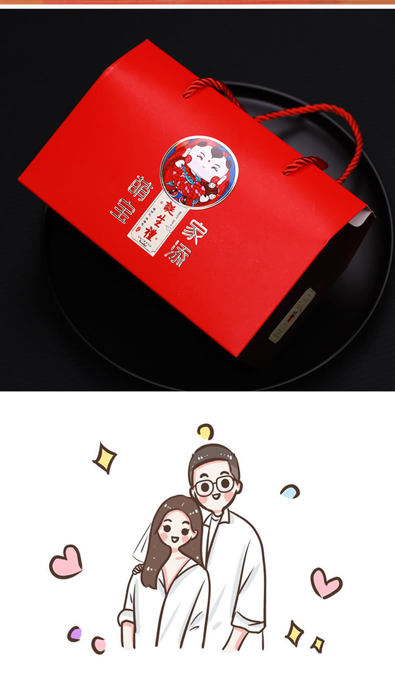 儿童礼品袋宝宝满月礼盒空盒周岁喜蛋礼盒包装盒鸡蛋喜面回礼袋详情11