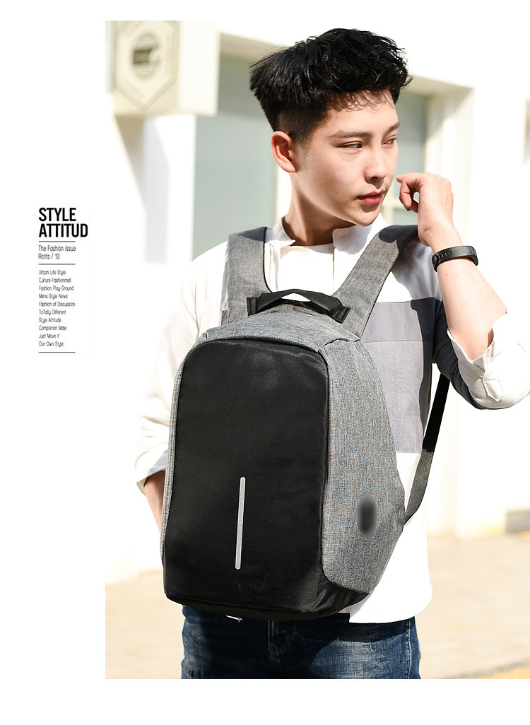 Venta directa de fábrica nueva mochila anti-robo multifuncional mochila recargable usb inteligente para hombres casual business travel bag pic 13