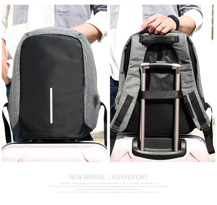 Venta directa de fábrica nueva mochila anti-robo multifuncional mochila recargable usb inteligente para hombres casual business travel bag pic 14