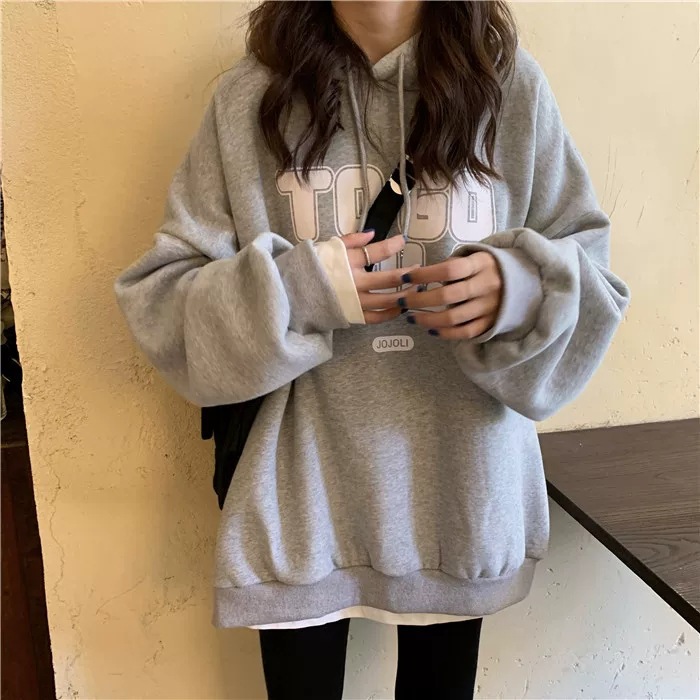 卫衣女秋冬百搭2020宽松欧美bf慵懒风加绒加厚连帽外套潮支持代发详情5