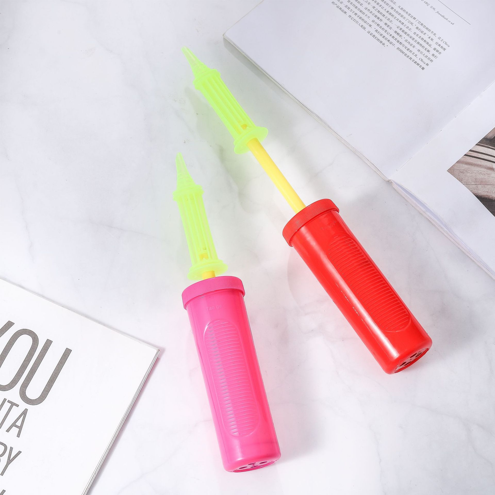 Air pump, air pump, balloon, hand-pushed air pump, manual plastic air pump, portable slanted balloon air pump pic 3