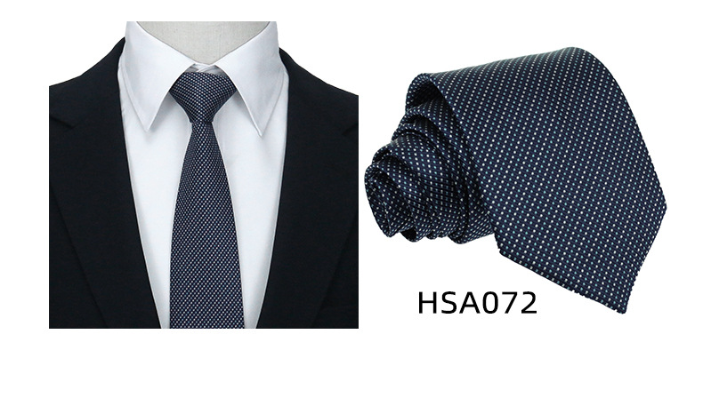 男士高级商务领带制服西装休闲7.5cm宽涤丝婚礼伴郎手打格子领带详情40