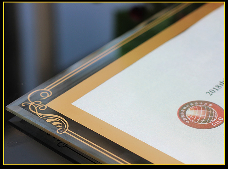 荣誉a4证书框10寸奖状框挂墙创意水晶78寸证件框6寸玻璃相框摆台详情10