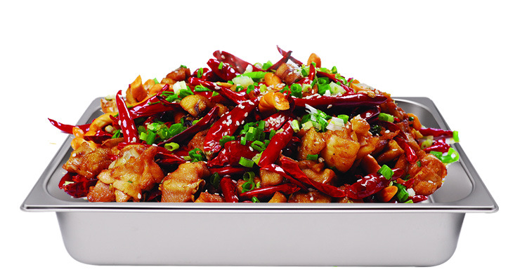 新品卷边不伤手不锈钢份数盆加厚自助餐食物盆不锈钢长方形分数盘详情24