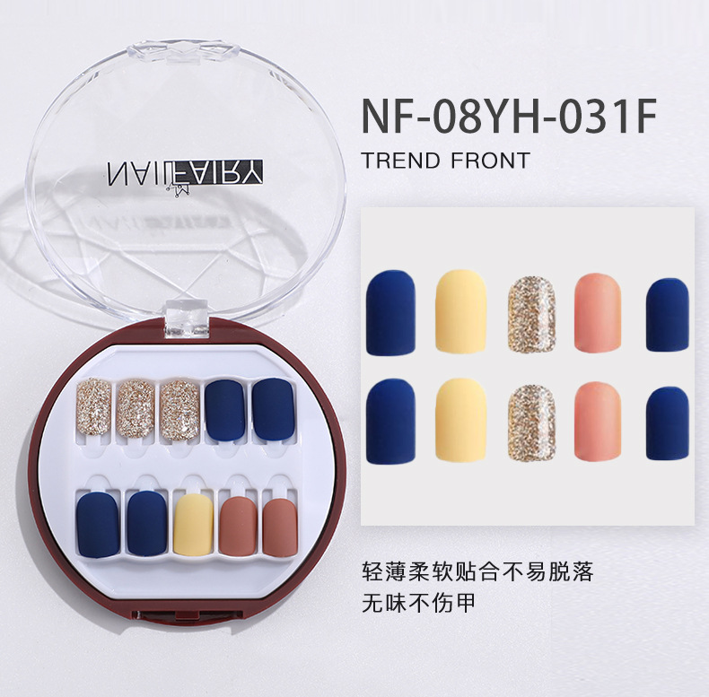 Customized new acrylic box wearable nails, finished nail plates, packaging logo, customized nail art plates, fake nails pic 19