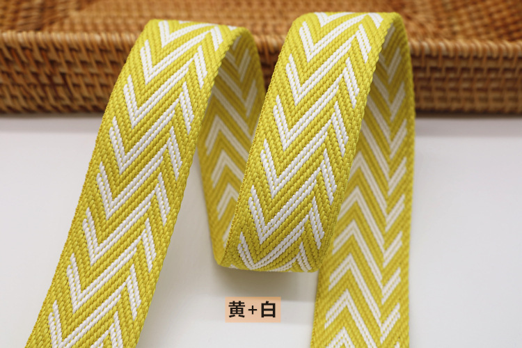 Factory direct supply of wide color polyester jacquard webbing for luggage straps, canvas belts, shoes and hats, and decorative accessories pic 8