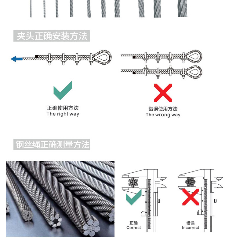 304不锈钢包塑钢丝绳包胶涂塑绳晾衣葡萄架绳0.8/1mm1.5mm2mm3mm详情10