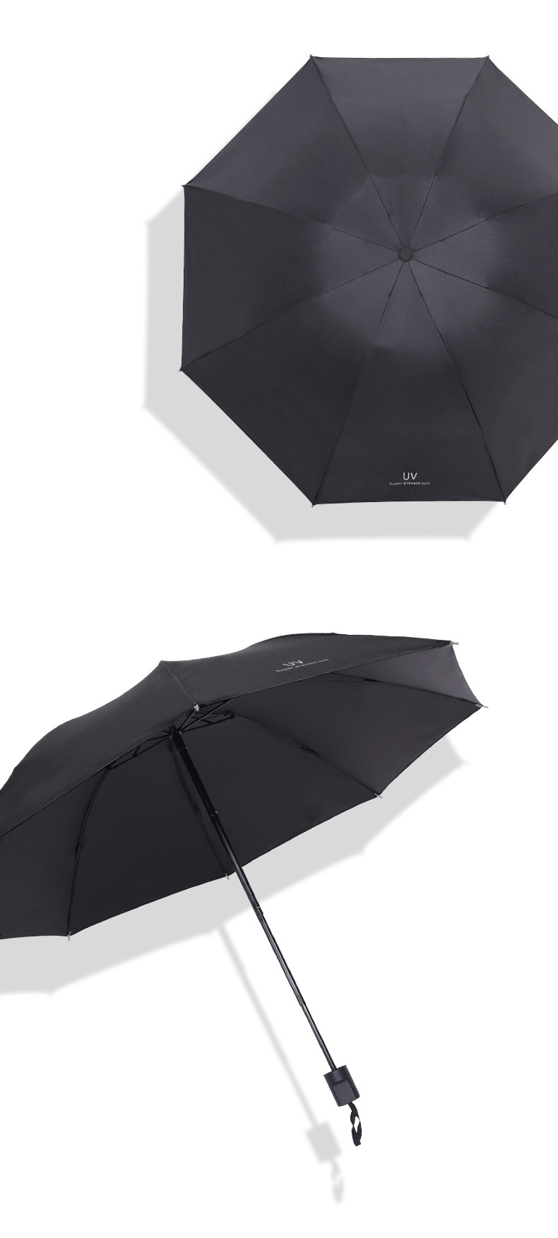 批发雨伞晴雨两用折叠遮阳防晒防紫外线logo广告礼品UV太阳伞详情8