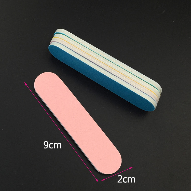 Amazon Cross-border 9x2 cute candy-colored nail file strip, double-sided sanding sand strip, nail tool file strip pic 10