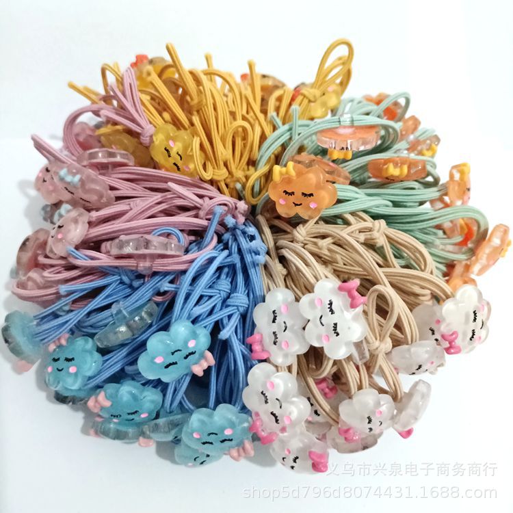 No. 123 Colorful Cloud Hair Tie, 1-yuan wholesale of popular accessories, leather bands, hair bands and hair ties wholesale pic 5