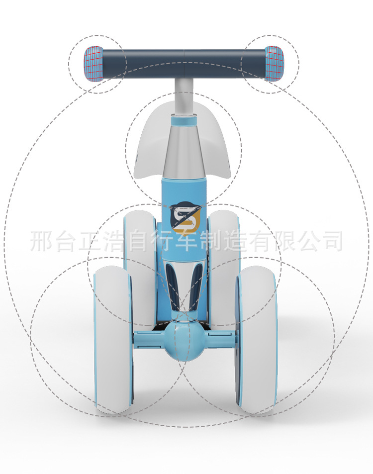 工厂新款儿童平衡车滑步车1-2 儿童滑行车学步车溜溜车四轮侧翻详情5