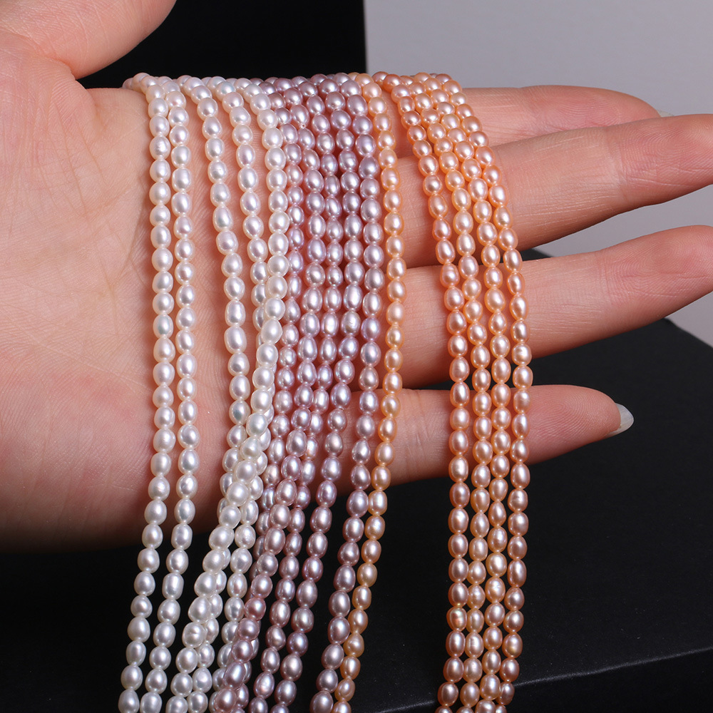 天然淡水珍珠串珠米形珍珠用于DIY饰品配件项链手链制作批发详情8