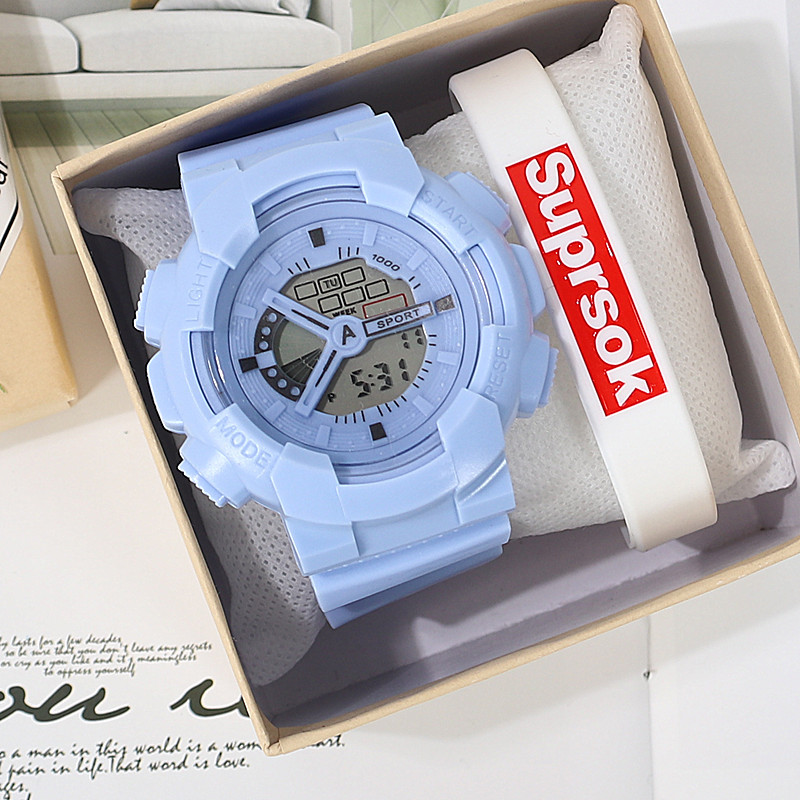 Quartz watch for girls, Korean version, simple and trendy Suprsok, not waterproof, casual and trendy, sporty large dial for men pic 19