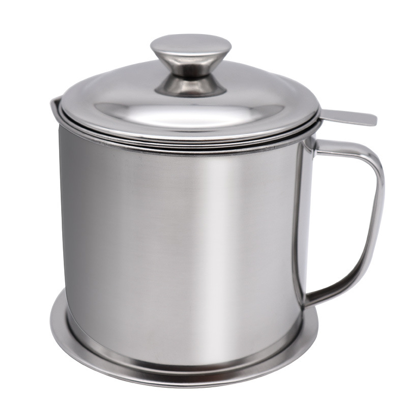 The 304 stainless steel oil filter cup with a filter screen and return oil cup, the same style as Douyin, is a kitchen tool for storing oil and leaking pic 21