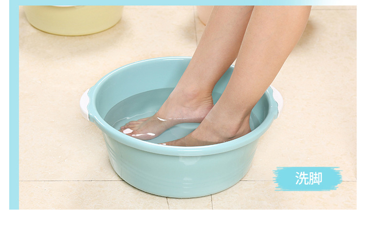 家用盆多功能简约洗脸洗菜搓衣盆加厚耐用塑料面盆圆脸盆子洗衣用详情11