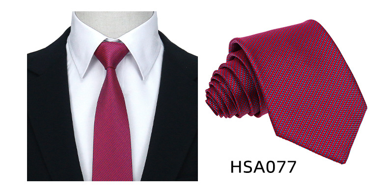 男士高级商务领带制服西装休闲7.5cm宽涤丝婚礼伴郎手打格子领带详情45