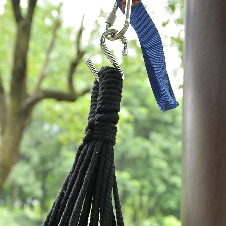 Wholesale of Parni outdoor hammocks, grey tassel hanging chairs, widened indoor and outdoor balconies, and leisure cotton canvas swings pic 8