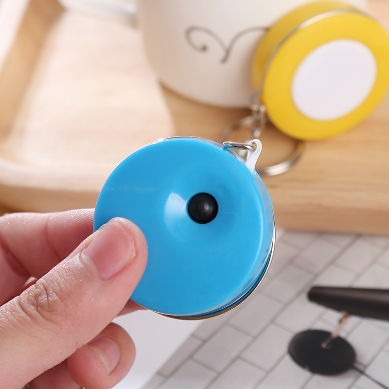 Mini cute candy-colored keychain tape measure, portable small tape measure, clothing measuring tape, gift tape measure, LOGO printed wholesale pic 9