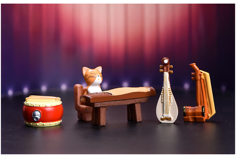 Micro-landscape resin ornaments, simulating Musical Instruments such as pianos and guitars, creative miniature desktop ornaments pic 43