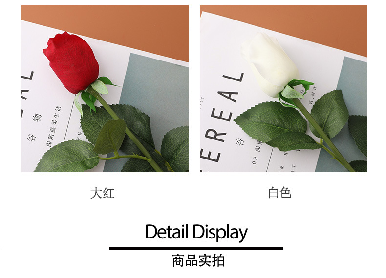 仿真玫瑰花单支逼真手感保湿INS风家居装饰婚庆手捧花玫蕾香皂花工艺品礼品详情23