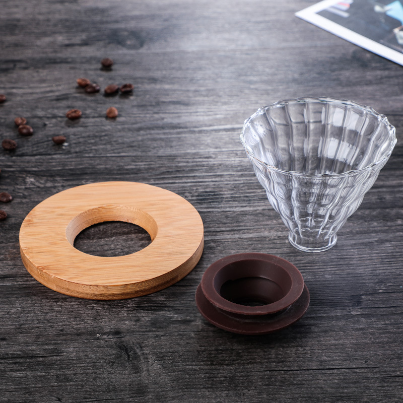 Coffee filter, high borosilicate glass V60 coffee filter cup, coffee funnel for large volume, discount available, logo printed pic 16