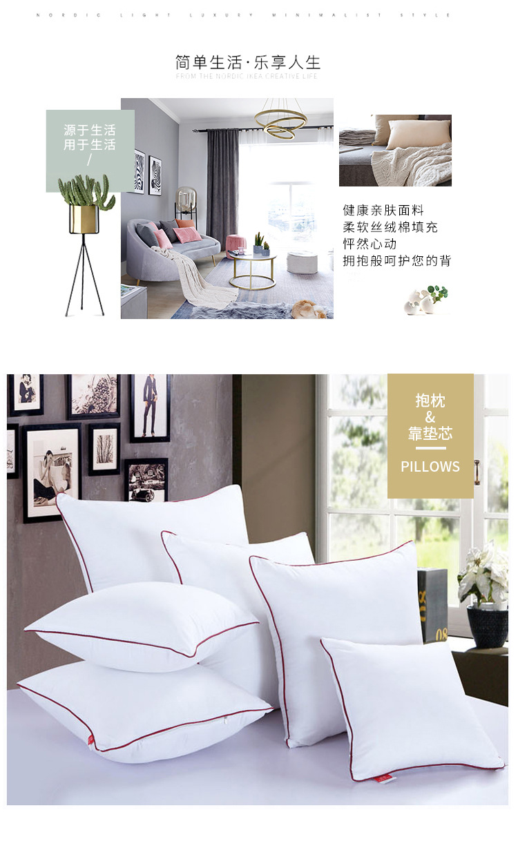 Pillow core 50*50, frosted fabric, pillow core, cushion core, waist pillow core, backrest core pic 12