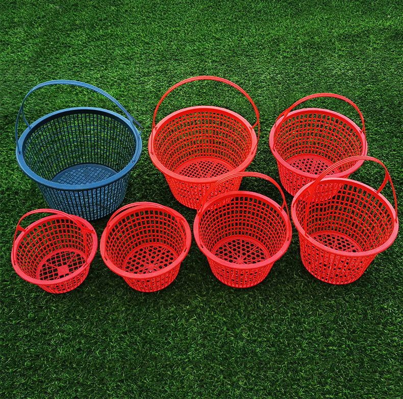Wholesale of plastic fruit picking baskets, disposable round grape and strawberry picking baskets without LIDS, large-capacity hand-held baskets pic 2
