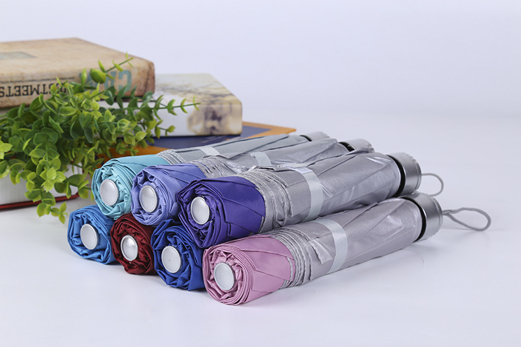 厂家批发创意三折倒杆银胶伞晴雨两用礼品雨伞广告伞可做logo详情2