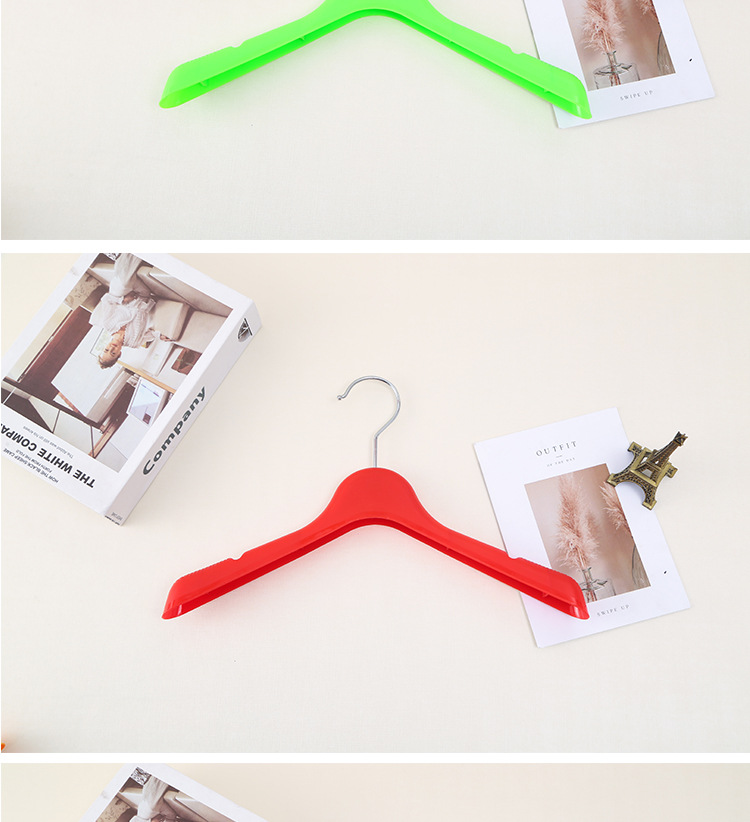 厂家直销塑料儿童衣架童装小孩宝宝白色塑料挂衣架子服装店用衣挂详情10